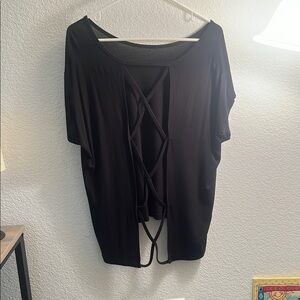Beyond Yoga Black Open-Back Top